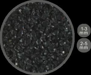 Black resin bound aggregate sample