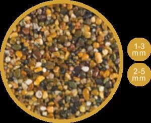 Golden Pea resin bound aggregate sample