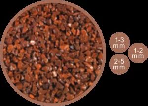 Red resin bound aggregate sample