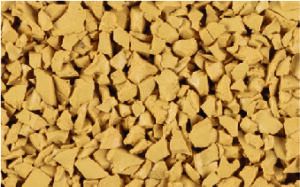 Beige rubber crumb aggregate sample