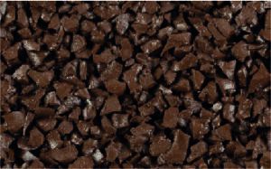 Chocolate Brown rubber crumb aggregate sample