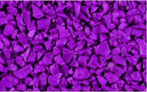 Heather Violet rubber crumb aggregate sample