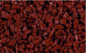 Red rubber crumb aggregate sample