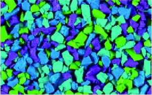 Water Blend rubber crumb aggregate sample