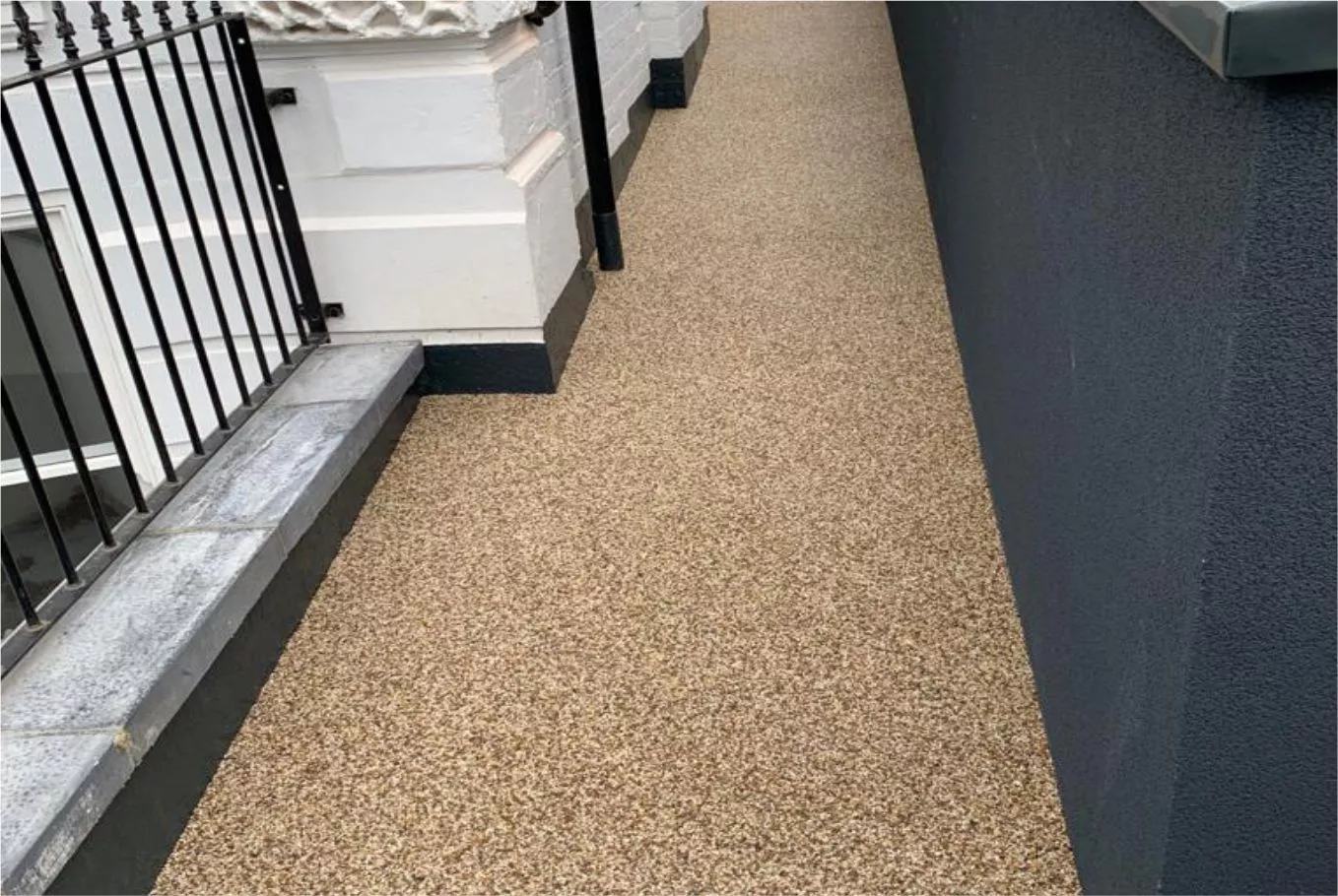 Driveway prepared for resurfacing